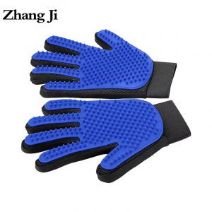 zhangji efficient pet hair remover mitt brush pet grooming glove dog cat cleaning combs silicone massage